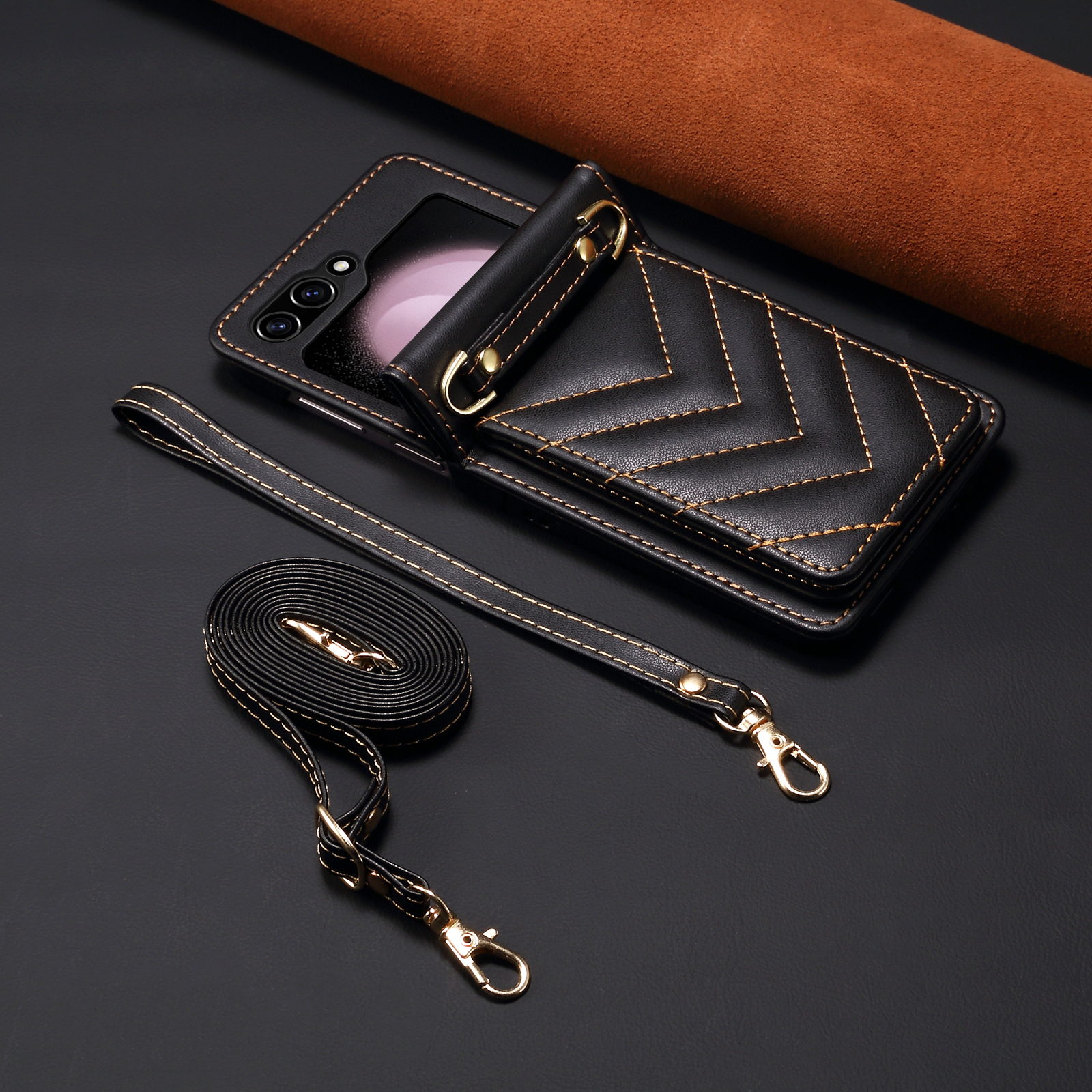 Luxury Bags Mini - Luxury V-shaped Quilted Leather Crossbody Phone