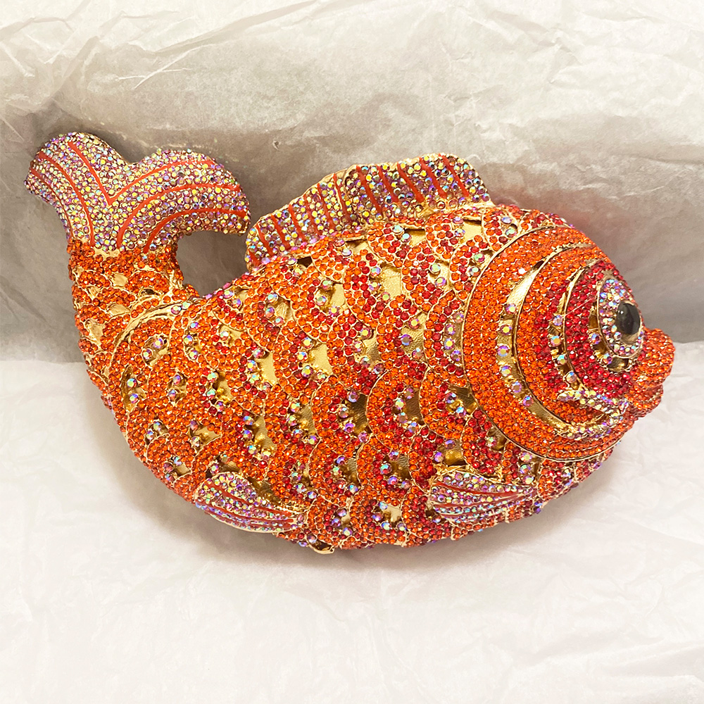 Red/Orange Fish Crystal Mini E – обзор и цена Luxury Bags Mini
