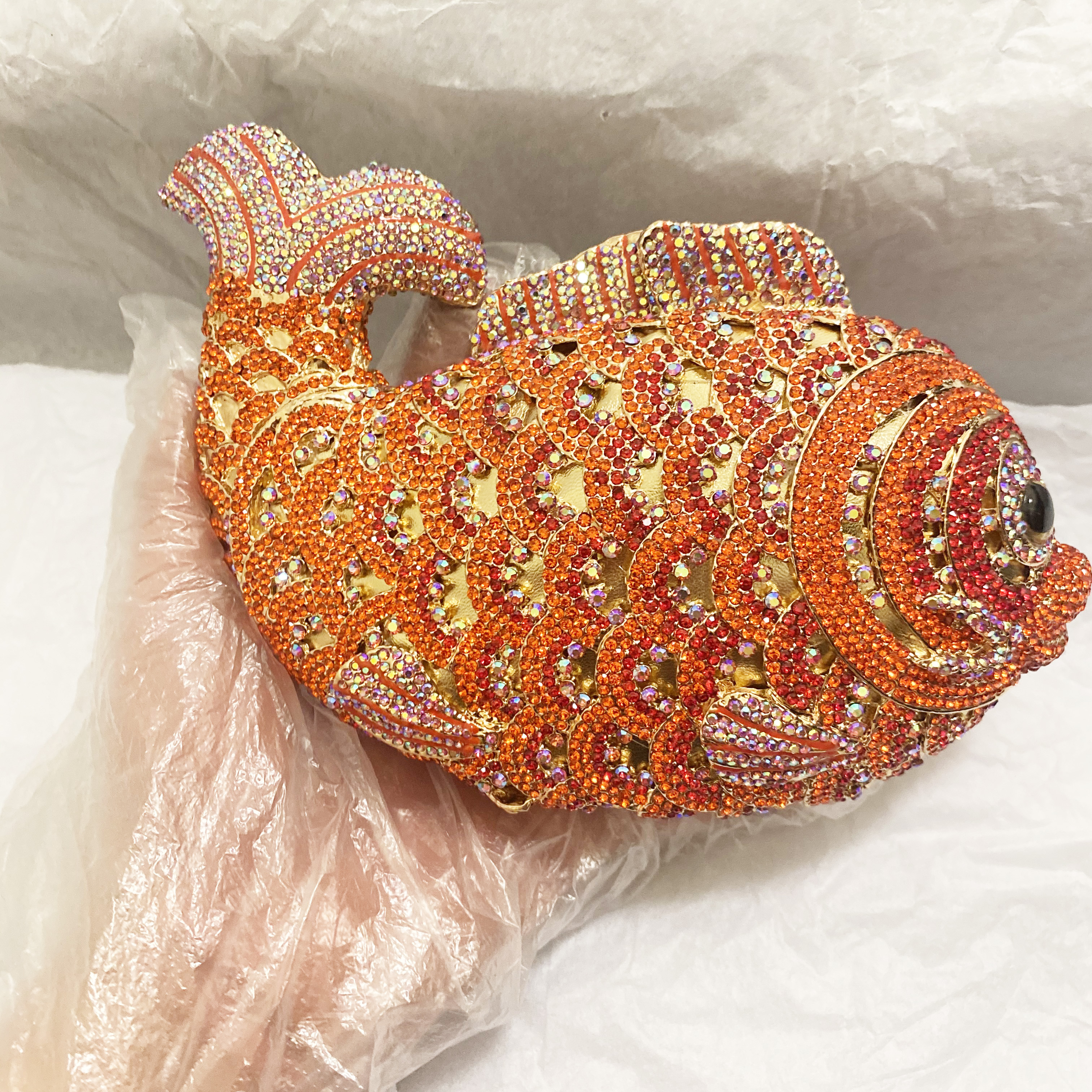 Red/Orange Fish Crystal Mini E – обзор и цена Luxury Bags Mini