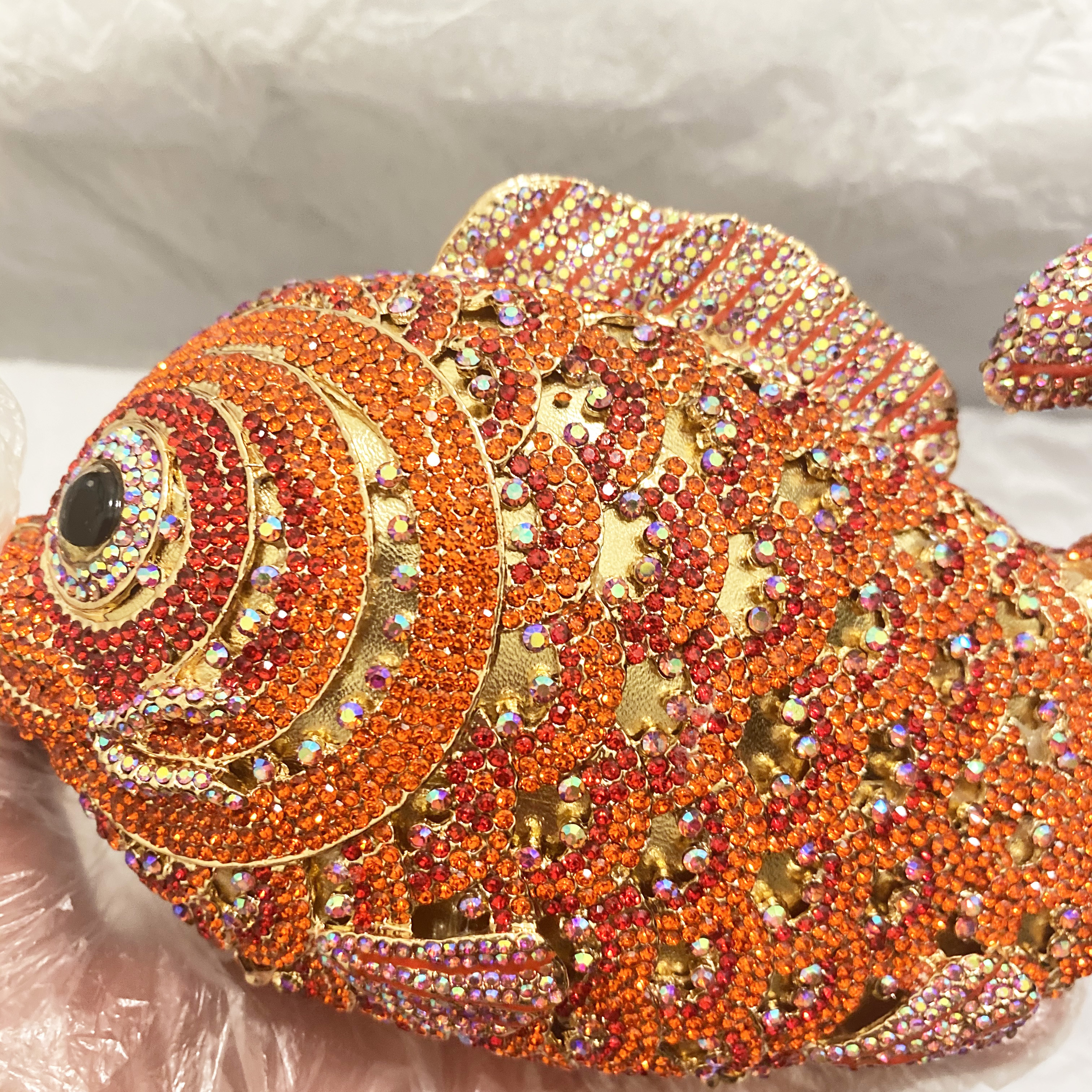 Red/Orange Fish Crystal Mini E – обзор и цена Luxury Bags Mini