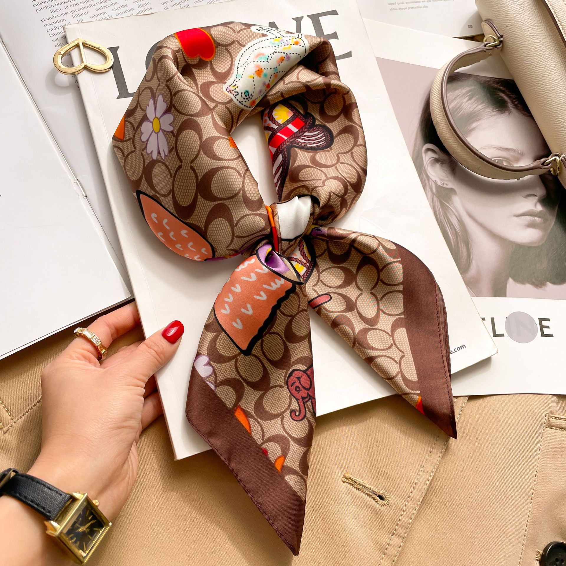 New Silk Square Scarf Women Lu – обзор и цена Luxury Bags Trending