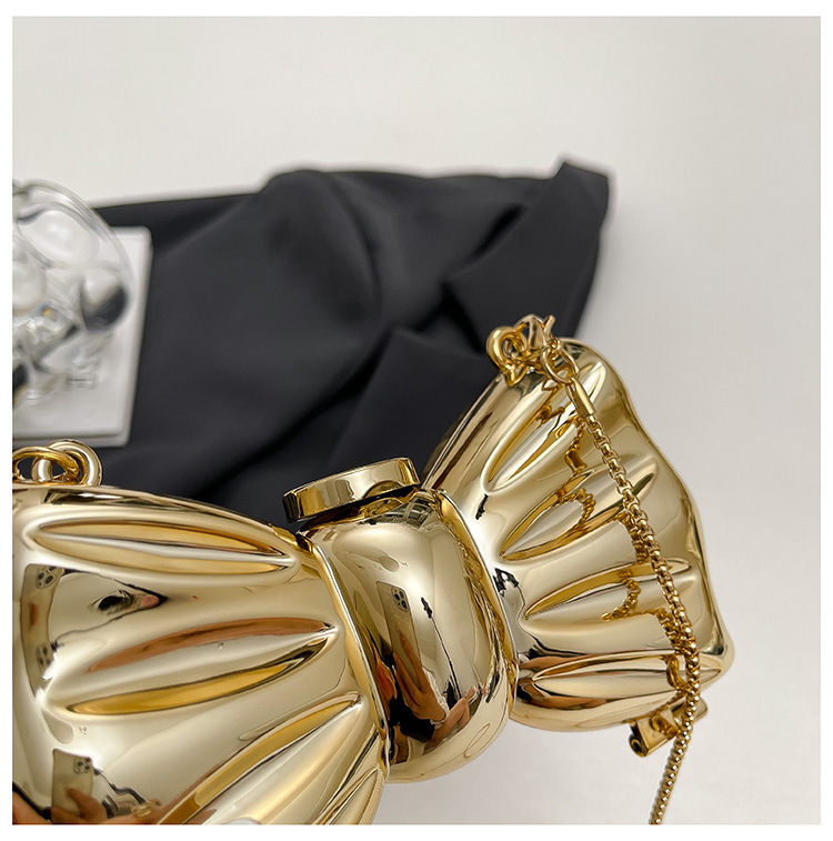 Glossy Gold Metal Bow Shaped M – обзор и цена Luxury Bags Mini