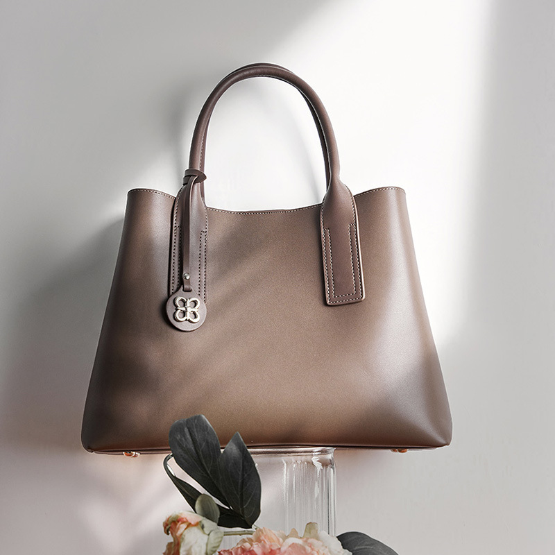 Women Black Genuine Leather St – обзор и цена Structured Handbag Top Handle