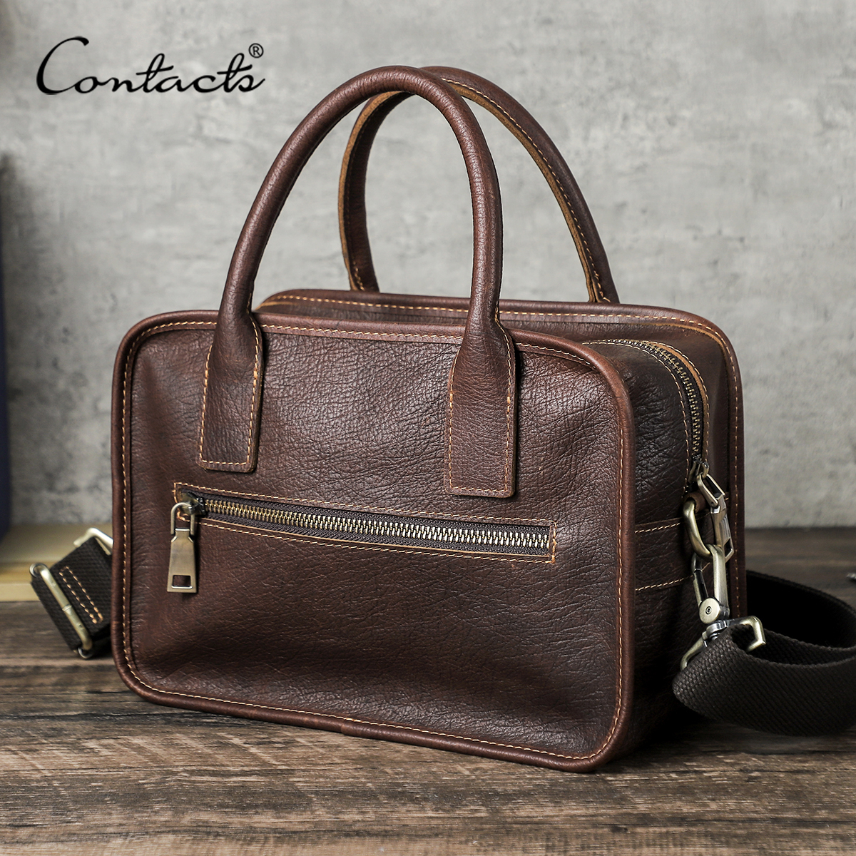 CONTACT'S Genuine Leather Men  – обзор и цена Luxury Bags Mini
