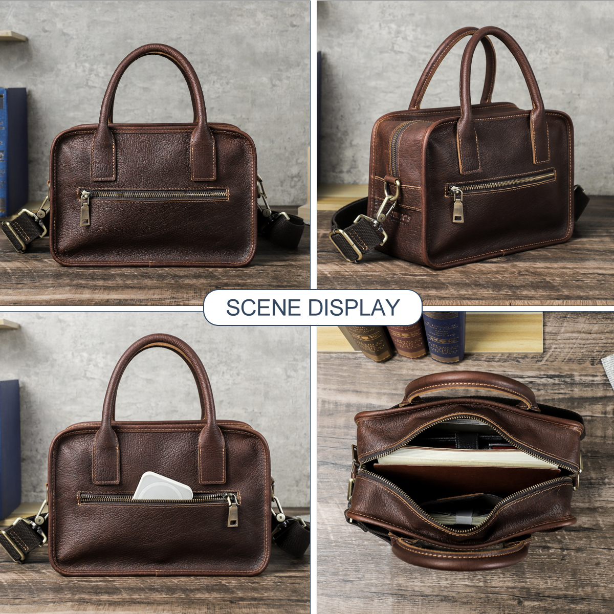 CONTACT'S Genuine Leather Men  – обзор и цена Luxury Bags Mini