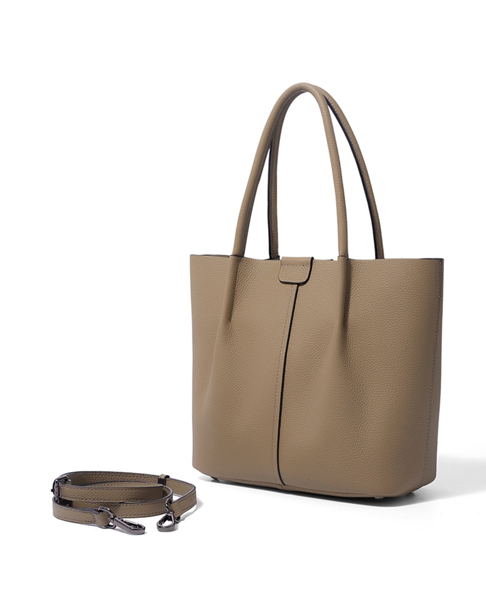 Textured Genuine Leather Handb – обзор и цена Structured Handbag Top Handle