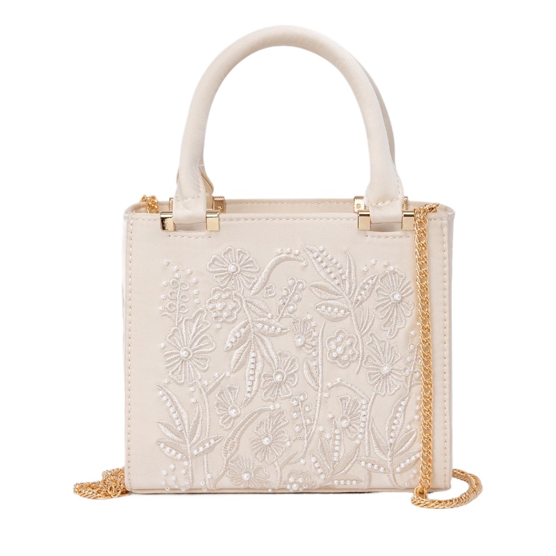 Embroidered Pearl Handbag Vint – обзор и цена Structured Handbag Top Handle
