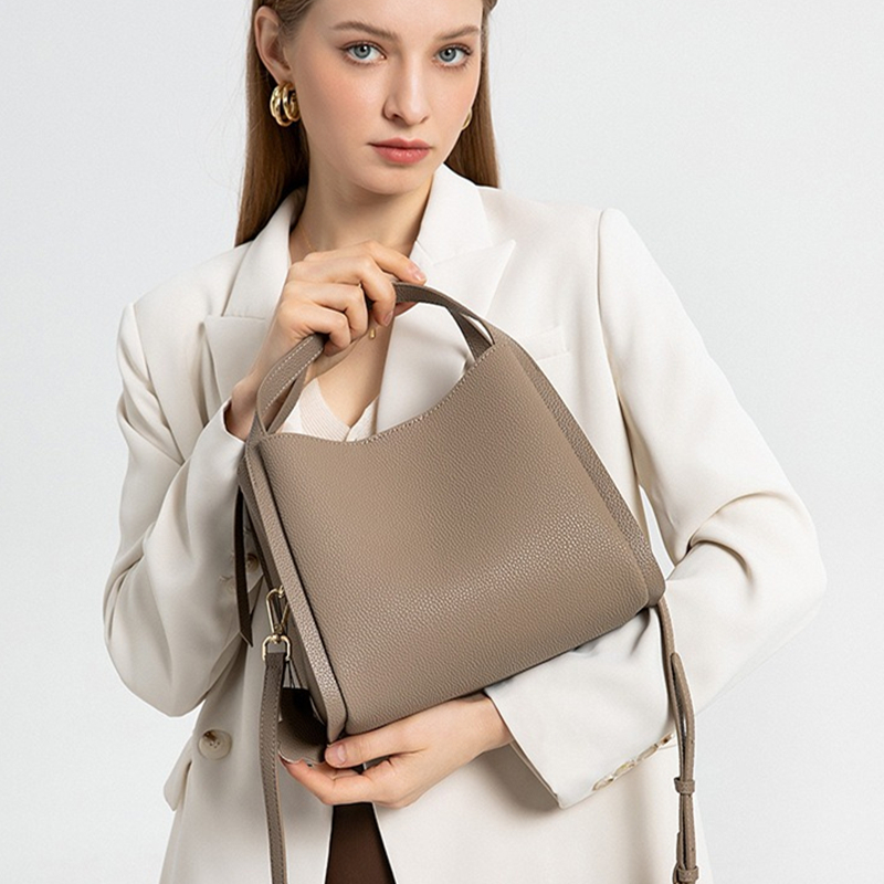 BURMINSA Genuine Pebbled Leath – обзор и цена Structured Handbag Top Handle